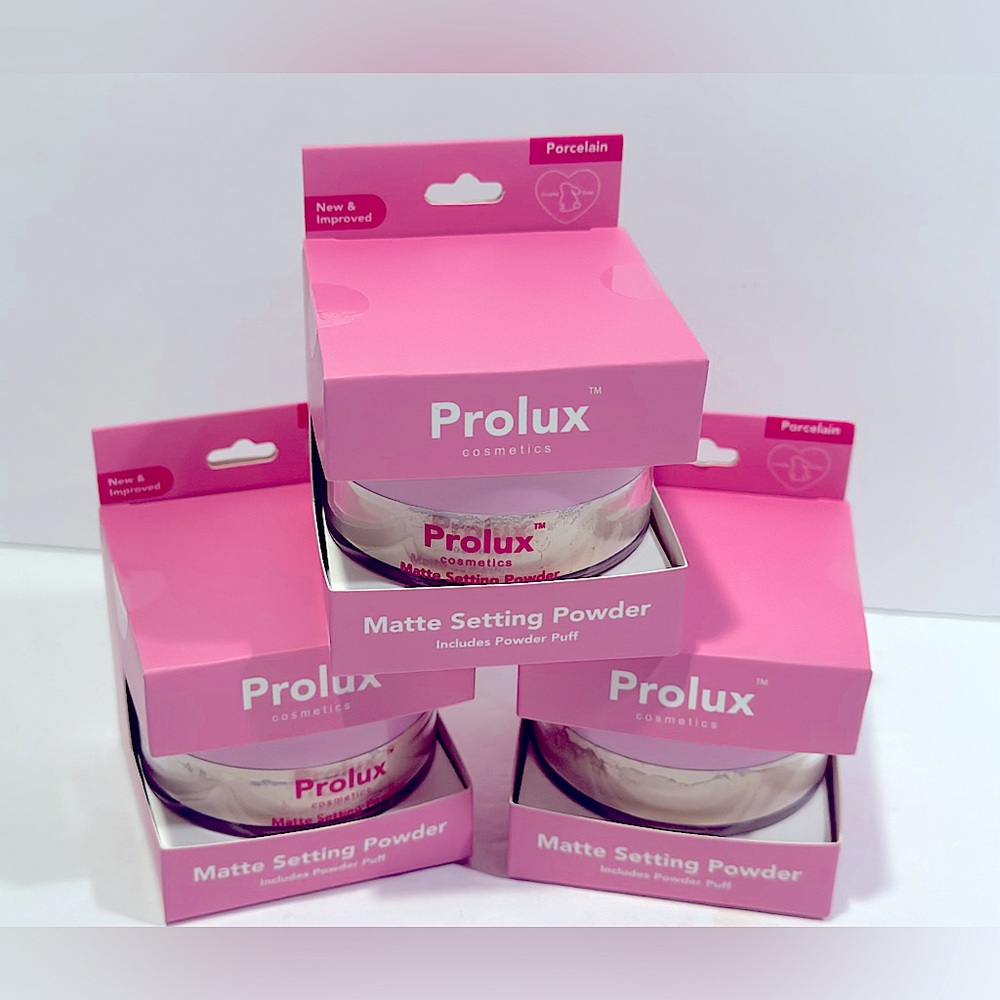3x Prolux Cosmetics Matte Setting Powder
- Porcelain 0.35oz